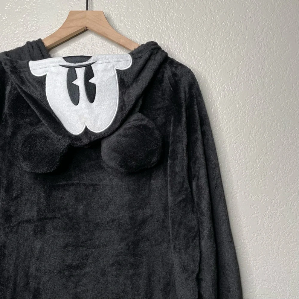 NWT Disney Women's Mickey Mouse Sleep Lounger Black and Red Fleece Hoodie - Picture 12 of 15